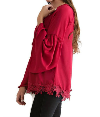 Entro - Lace, Bell & Tassel Tunic Top