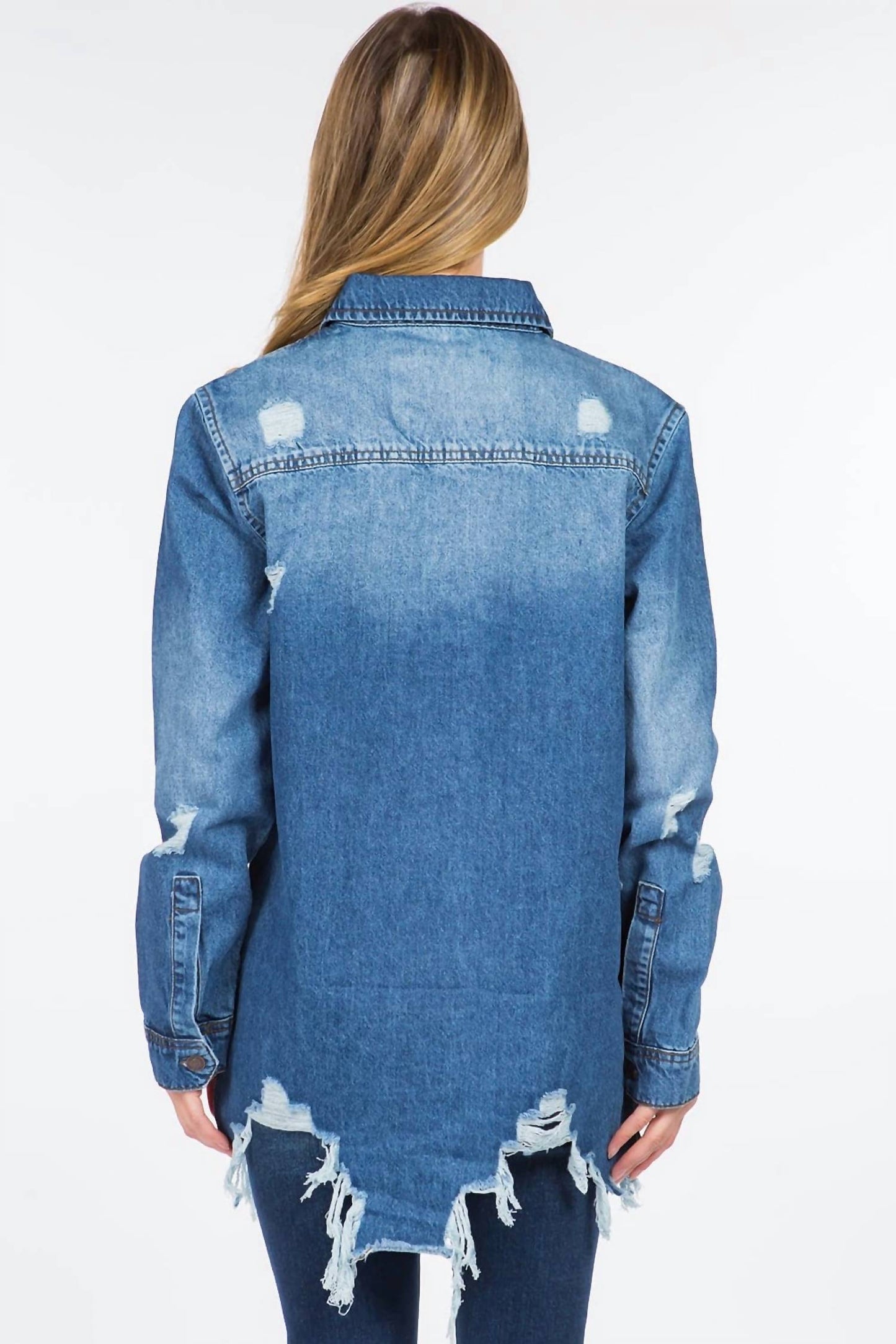 American Bazi - Chic Distressed Denim Jacket