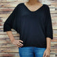 Cocco Bello - Women's Fine Knit Bat Sleeve Sweater