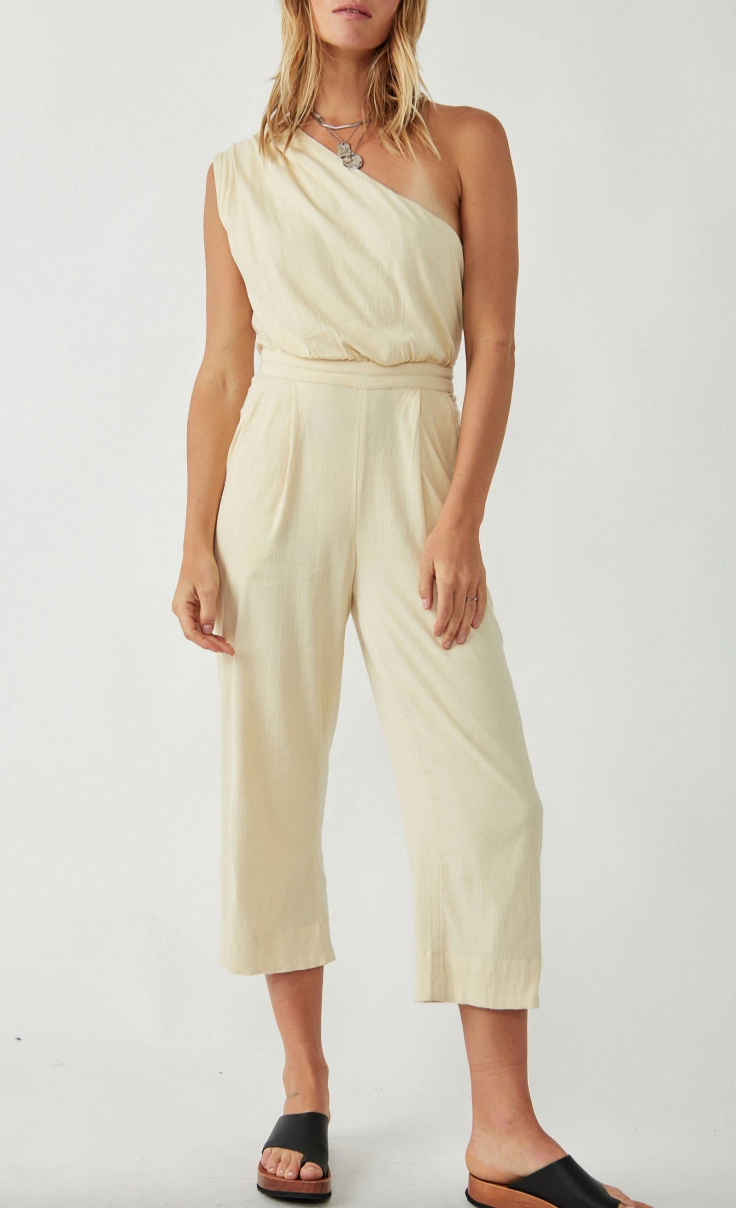 Free People - One Shoulder High Waisted Jumpsuit