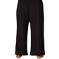 On The Plus Side - Solid Drawstring Cotton Rayon Pants - Plus