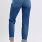 Judy Blue - Mid-rise Boyfriend Jeans With Cuff