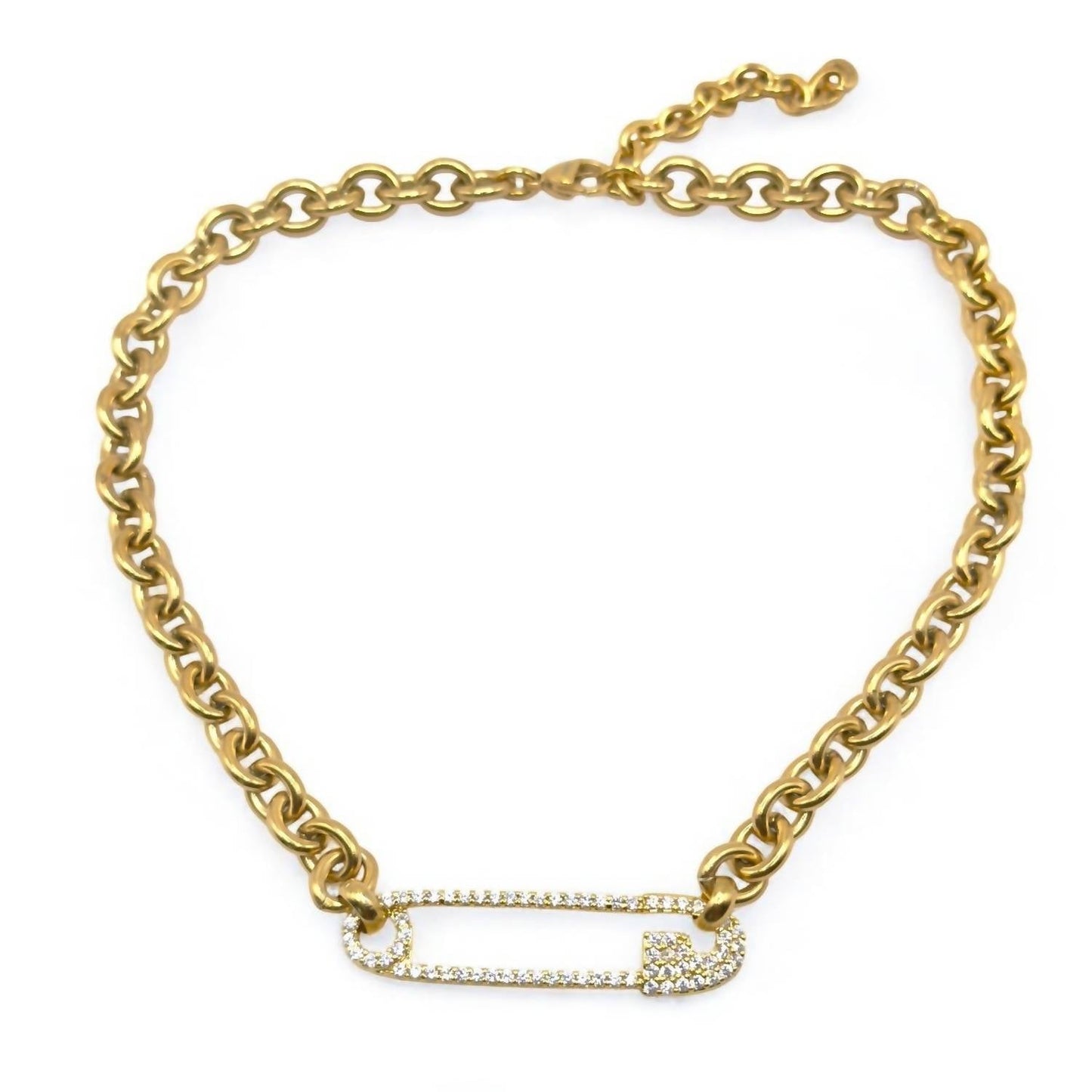 Jagged Halo Jewelry - Women's Safety Pin Necklace