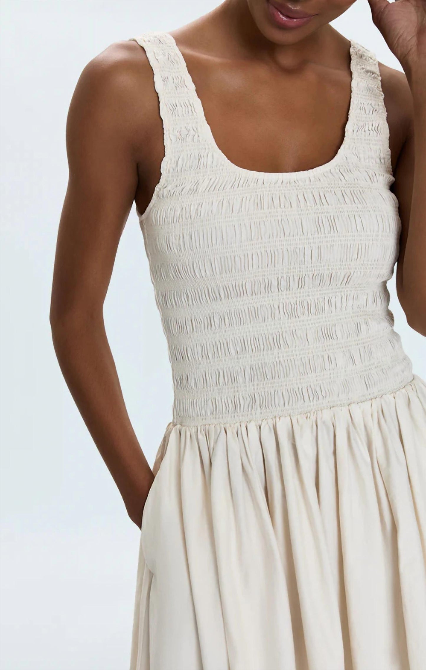 Pistola - Alessia Smocked Drop Waist Midi Dress