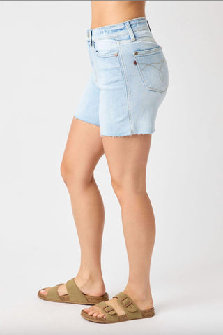 Judy Blue - Raw Hem Destroy Back Jean Shorts