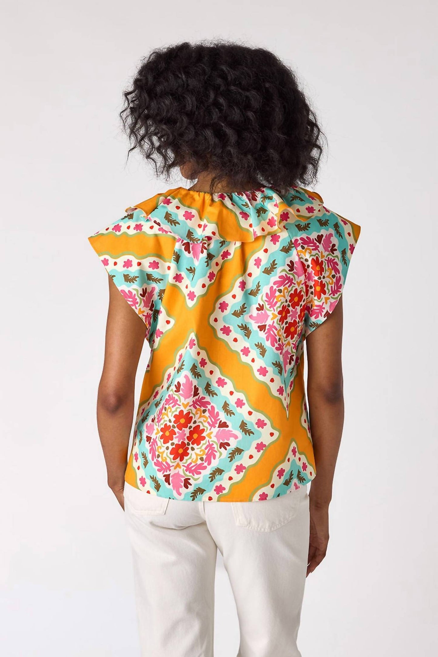 Crosby By Mollie Burch - Fern Flutter Sleeves Top
