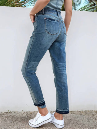 Trendsi - Judy Blue Full Size Mid Rise Rigid Magic Release Hem Jeans