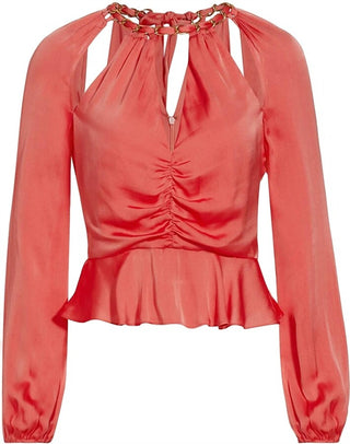 Veronica Beard - Yulita Cut Out Silk Blend Top