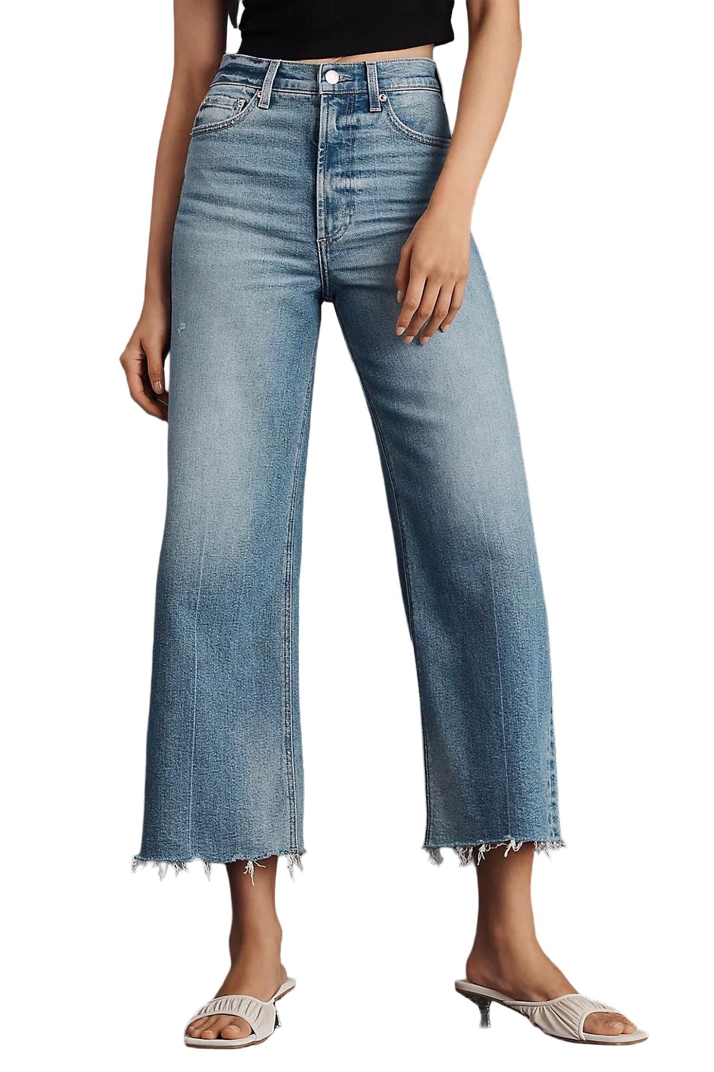 Pistola - Lana Crop High Rise Ultra Wide Leg Jeans