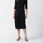Joseph Ribkoff - 3/4 Sleeves Cocoon Midi Dress