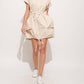 And The Why - Short Sleeve Drawstring Hooded Mini Dress