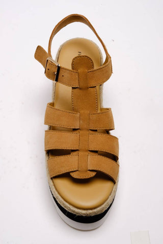 Free People - Women's Mykonos Suede Fisherman Flatform Wedges