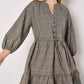 Apricot - HERITAGE CHECK RUFFLE HEM MINI DRESS