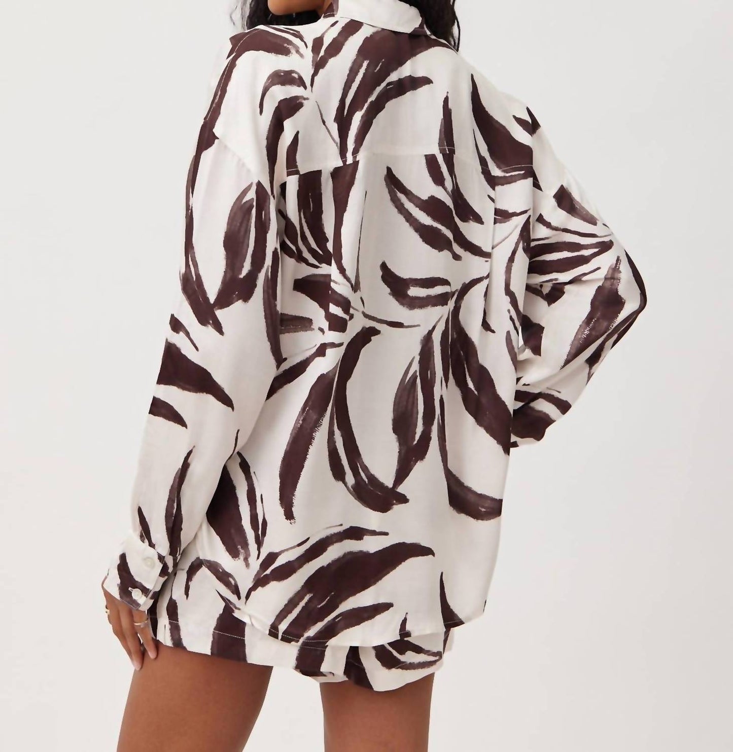 Bella Dahl - Contrast Oversized Button Down Shirt