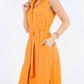 Paparazzi - Linen Blend Sleeveless Shirt Dress