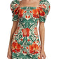 Cara Cara - Kelly Floral Puff-Sleeve Minidress