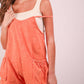 Very J - Mineral Washed Sleeveless Casual Knit Romper