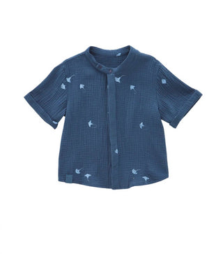 Omamimini - Boys' Gauze Button Up Shirt