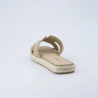 Cushionaire - Women’s Avocado Espadrille Slide Sandal