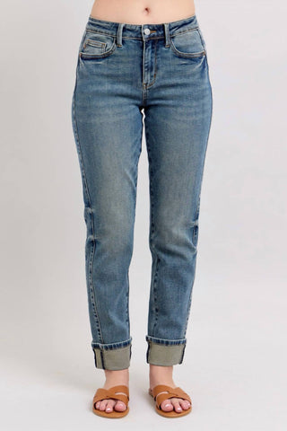 Judy Blue - Women's Vintage Wash Double Cuff Jean