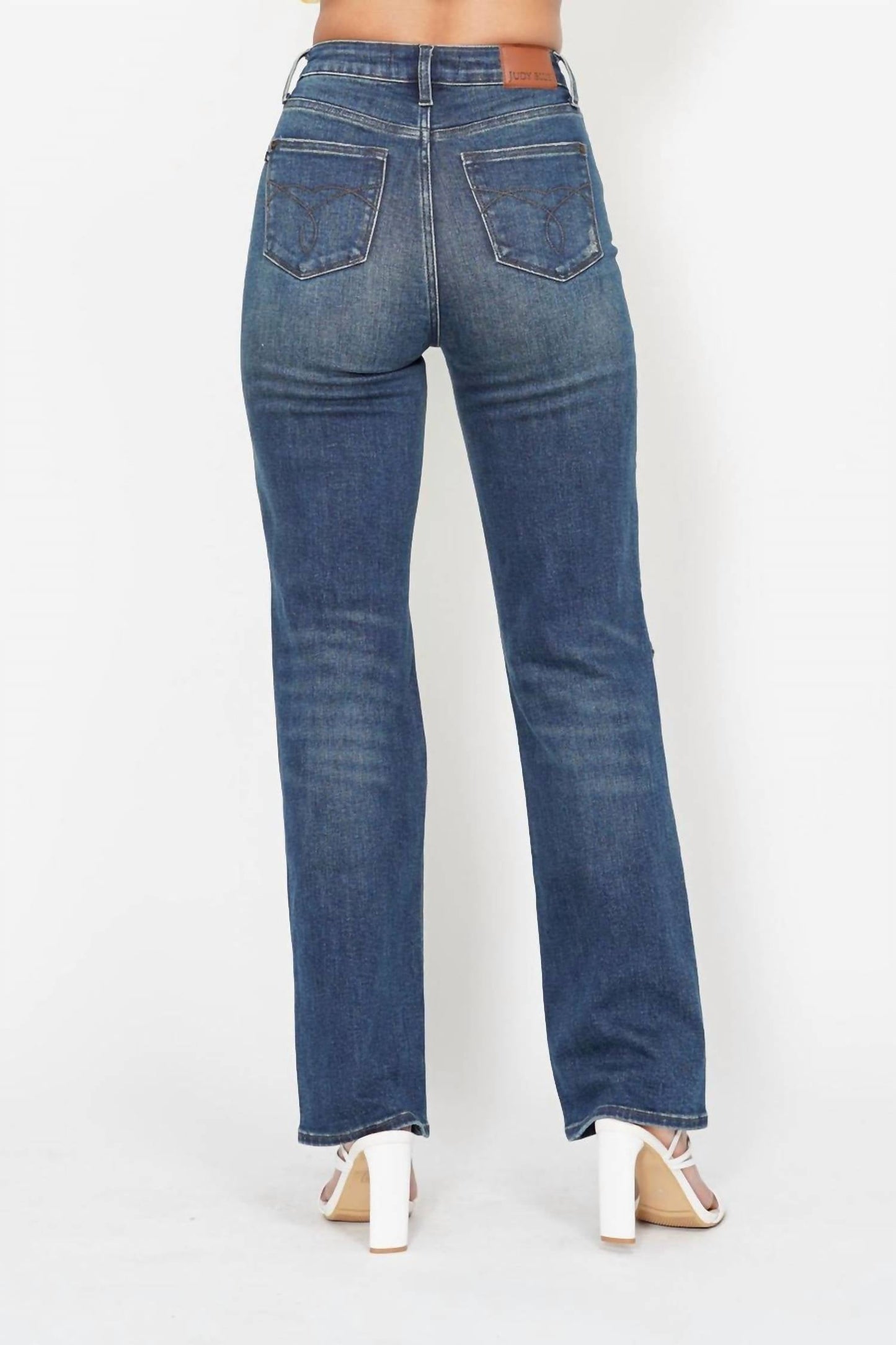 Judy Blue - High Waist Knee Ripped Dad Denim Jeans