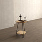 Petal Shape Accent Side Table - Acacia Wood