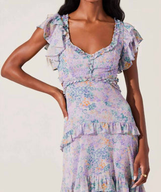 Astr - Mable Floral Tiered Ruffle Maxi Dress