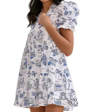 Entro - Thais Puff Sleeve Mini Dress