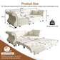 Oversized Chesterfield Pull Out Sofa Bed with Flower Tufting