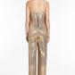 Amanda Uprichard - Collina Metallic Strapless Jumpsuit