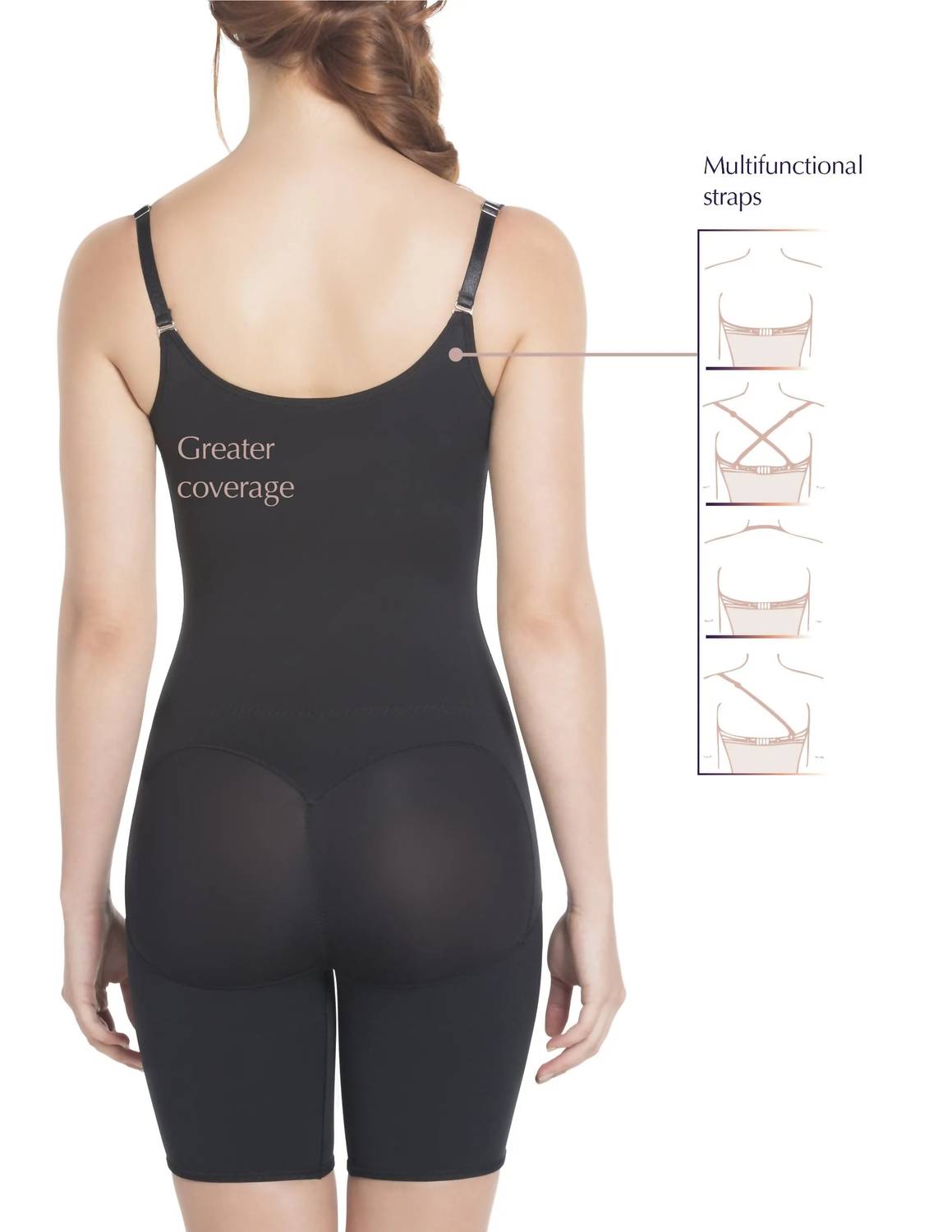 Siluets - Mid-thigh Full Body Shaper For Women – Adjustable Straps And Firm Compression