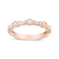 14K Rose Gold 3/8 Cttw Baguette and Round Diamond Bridal Band - (H-I Color, VS1-VS2 Clarity) - Size 6.75
