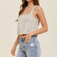 Wishlist - Sequin Relaxed Crop Tank