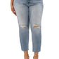 Rachael Fab Ab High Waist Raw Hem Jeans in Exaltation - Size 16W