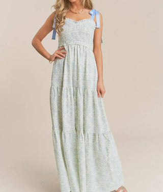 J.Nna - Empire Floral Tiered Maxi Dress