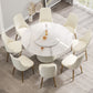 Modern Round Carbon Steel Base Dining Table