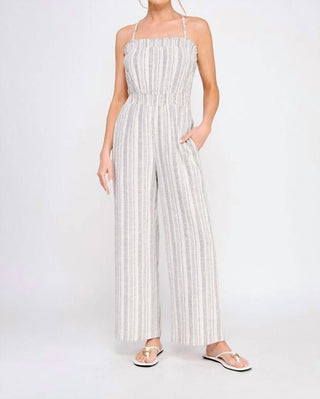 Allie Rose - Sea Breeze Striped Jumpsuit