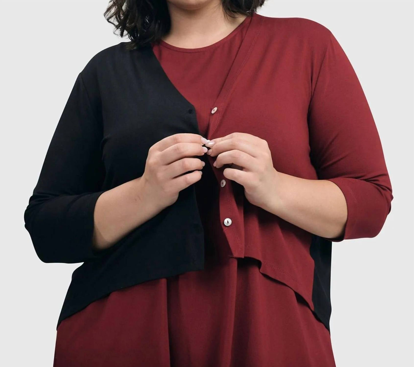 Alembika - Essential 2-tone Crop Cardigan