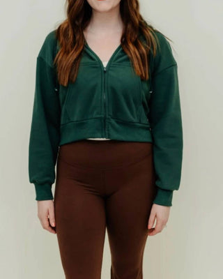 Papermoon - Palmer Cropped Zip-up Hoodie