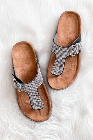 Qupid - Women Sparkle Sandals