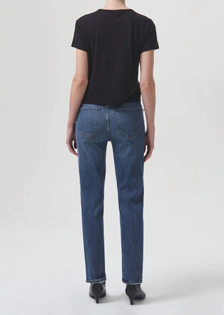 Agolde - Riley Long High Rise Straight Jean - Stretch