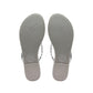 Solei Sea - Women's Indie Soho Silver With Studs Flip Flop