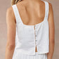 Bella Dahl - Women's Square Neck Button Back Tank Top