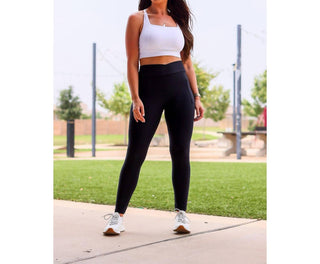 Julia Rose - Stephanie Crossover Pocket Full Length Leggings