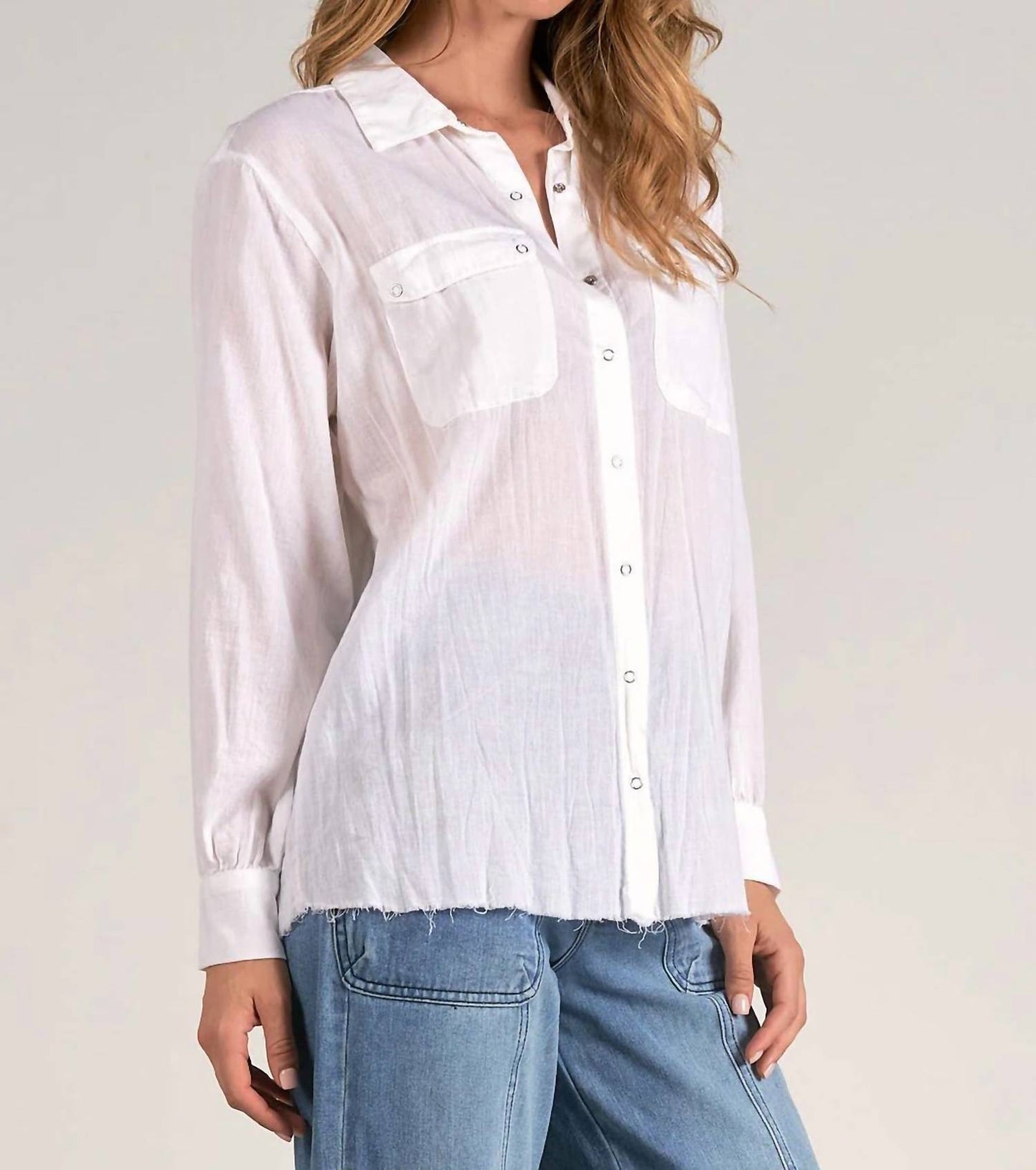 Elan - Val Long Sleeve Blouse