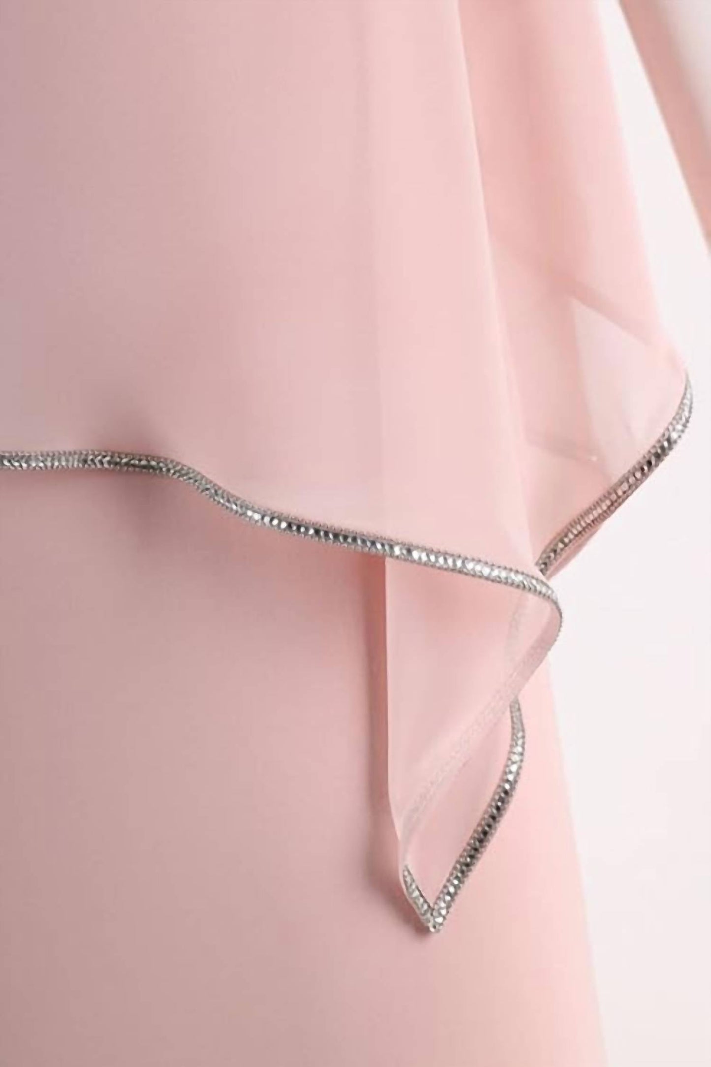 Joseph Ribkoff - Silky Knit Chiffon Layered Gown With Cape