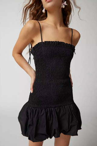 En Saison - Concorde Smocked Bubble Hem Mini Dress