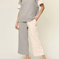 Double Take - Chic Textured T-Shirt & Pants Set