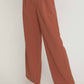 Entro - High Waisted Full Leg Pants With Pockets