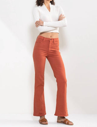 Sneak Peek - HIGH RISE SOLID SLIM BOOTCUT JEANS